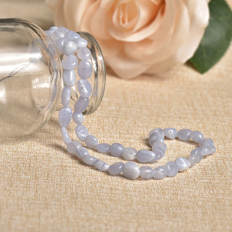Светло-голубой агат камень свободные бусины Размер для 5-10 мм изготовления