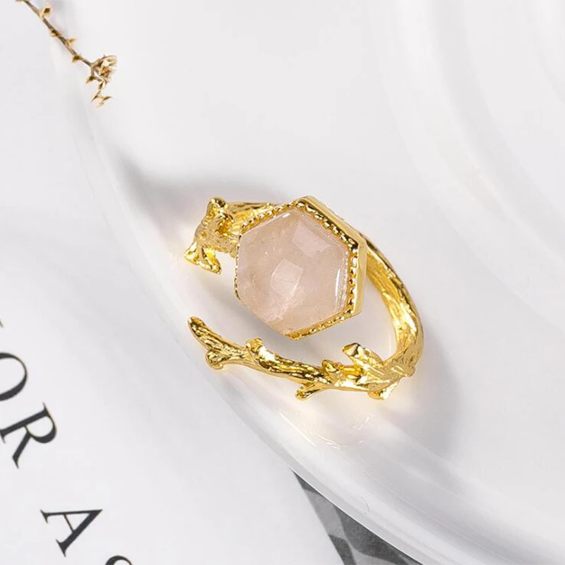 Женское кольцо из серебра 100% пробы с натуральным кристаллом | Украшения и