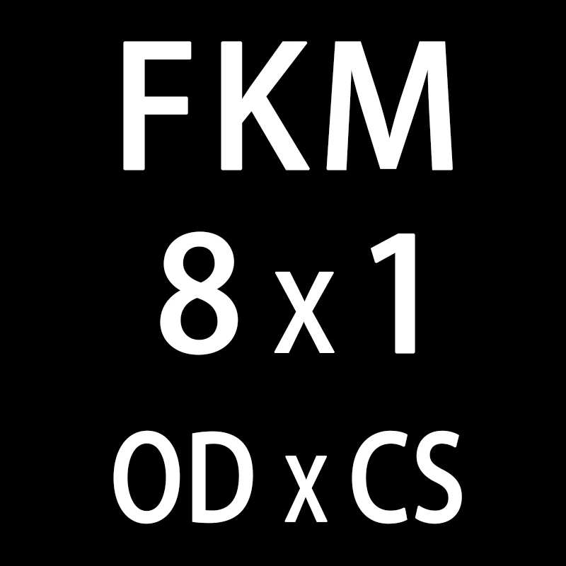 10 шт./лот фторсодержащий каучук кольца черный FKM уплотнительное кольцо 1 мм Толщина OD4/5/6/7/8/9/10 мм резиновое уплотнительное кольцо шайба - Цвет: OD8mm