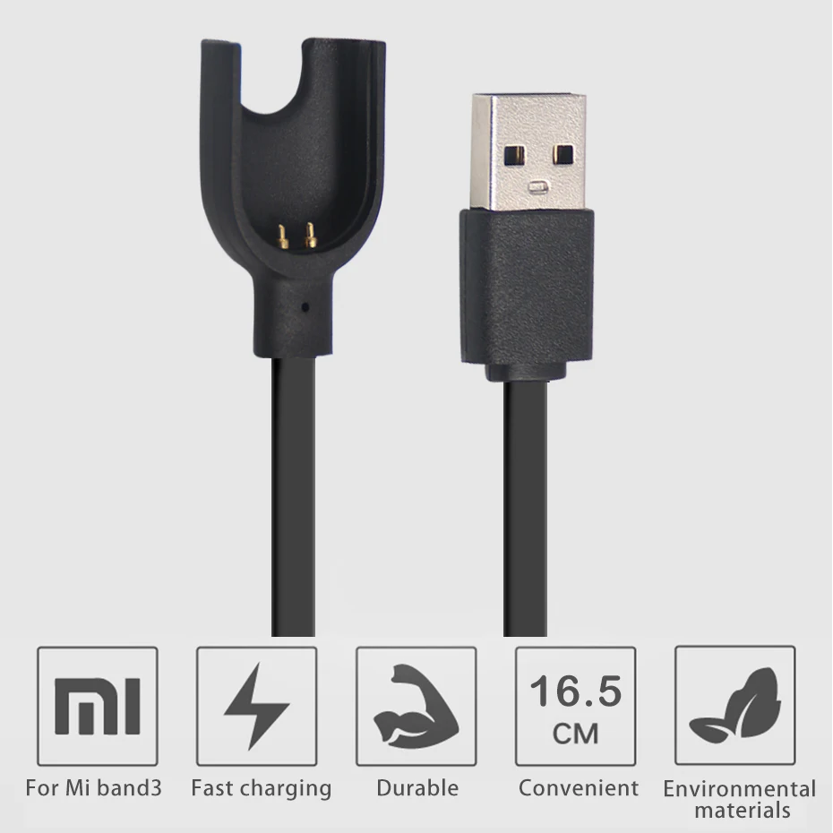 Новейший сменный ремешок для mi Band 3 и USB зарядное устройство + Защитная пленка