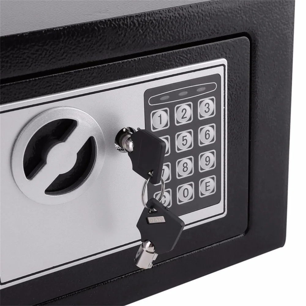 4.6L Strongbox твердая сталь электронный сейф с Блокировка цифровой клавиатуры Strongbox мини Запираемые деньги наличные ювелирные изделия коробка для хранения