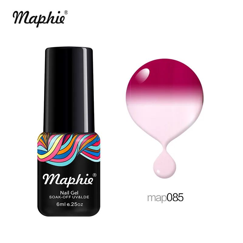 Maphie термальный УФ-гель для ногтей 3D Хамелеон Температура Led лак для ногтей эмаль замочить от Led Изменение цвета гель лак для ногтей - Цвет: 085