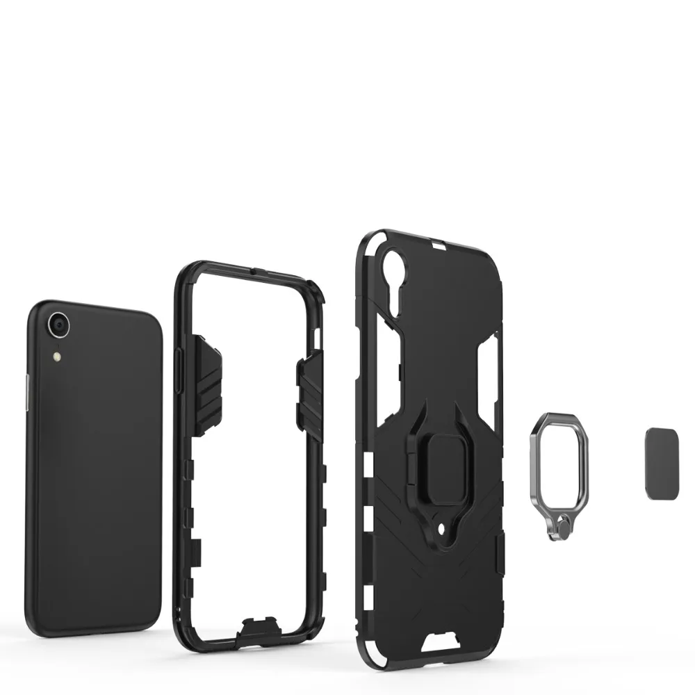 Кронштейн кольцо гладить Твердый Чехол-гибрид ForApple iphone 5/5s/5C 6 6s 7 плюс 8