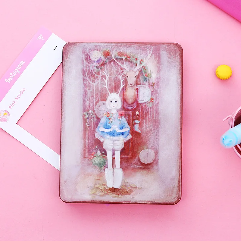 Kawaii красивый металлический винтажный блокнот для путешествий Дневник девочек