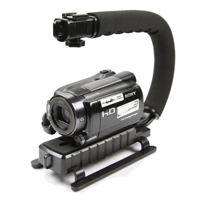 Держатель ручки для видеокамеры C Shape Flash Bracket Holder Video Handle Handheld Stabilizer Grip для камеры DSLR SLR Mini DV Camcorder.