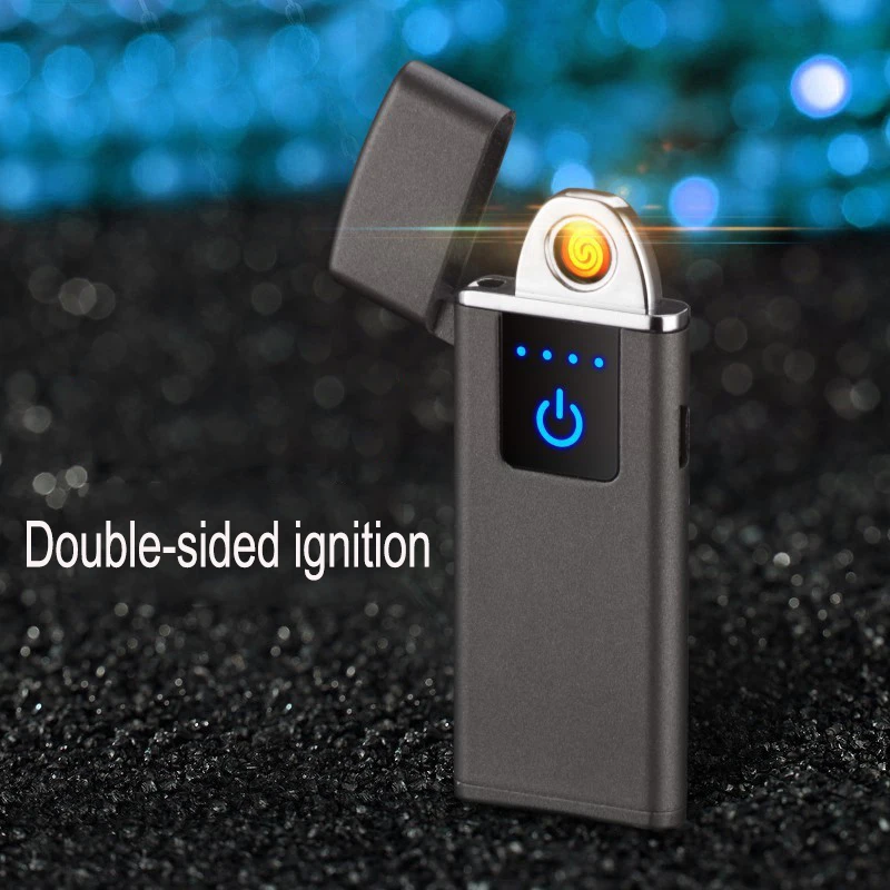 Usb Мини Электронная Зажигалка Ветрозащитная Вольфрамовая турбо электрическая сигарная Зажигалка сенсорный индукционный переключатель зажигания беспламенный