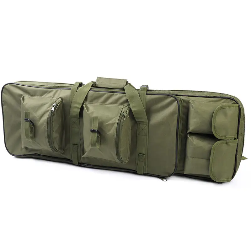 Green 85cm 85 100 120 см тактическая двойная Винтовка Сумка для переноски с плечевым ремнем водонепроницаемый военный страйкбол пистолет чехол Защитная охотничья сумка - Цвет: Green 85cm