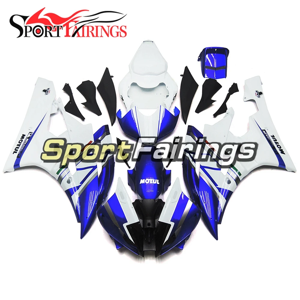 

Motorbike Plastic Fairings For Yamaha 2006 2007 YZF-600 R6 ABS Injection Motorcycle YZF-600 R6 06 07 Sportbike White Blue Hulls