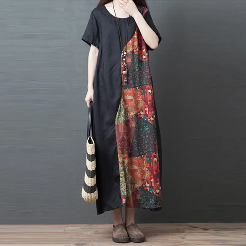 F &amp je женское платье большого размера летнее стильное свободное хлопковое