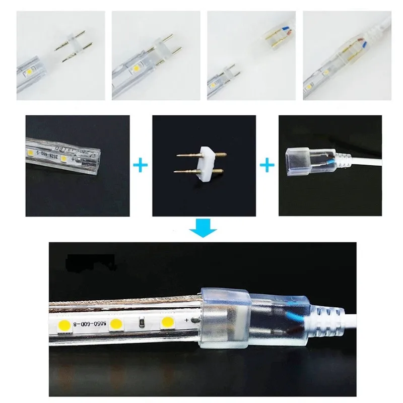 Новинка розетка US/EU с 2 штырьками для светодиодной ленты 5050 SMD светильник вая
