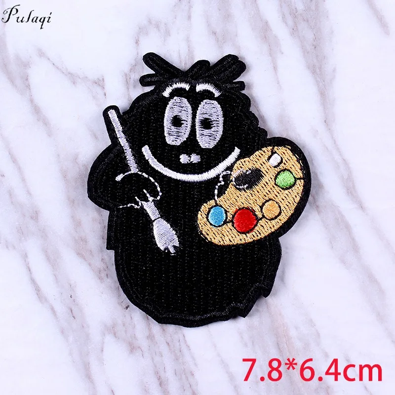 Нашивки аниме с героями мультфильмов DIY Вышитые нашивки для одежды милые нашивки с героями мультфильмов железные нашивки для одежды детские нашивки аппликация F - Цвет: Хаки