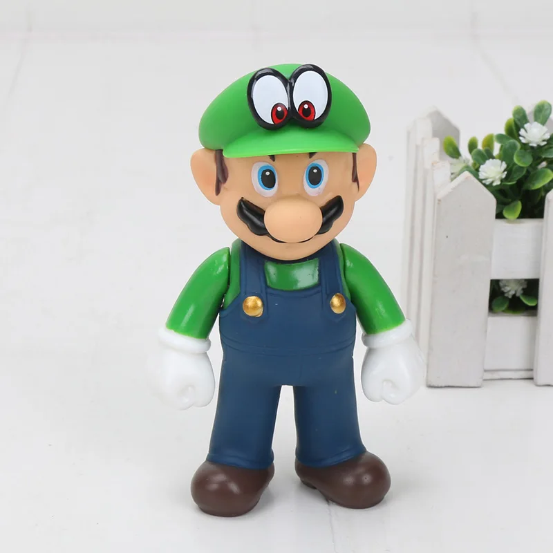 8~ 15 см Super Mario Bros odyssey Bowser Koopa Troopa Yoshi Mario Luigi Wario Donkey Kong персиковый гриб фигурки игрушки модельные куклы - Цвет: mario green cappy