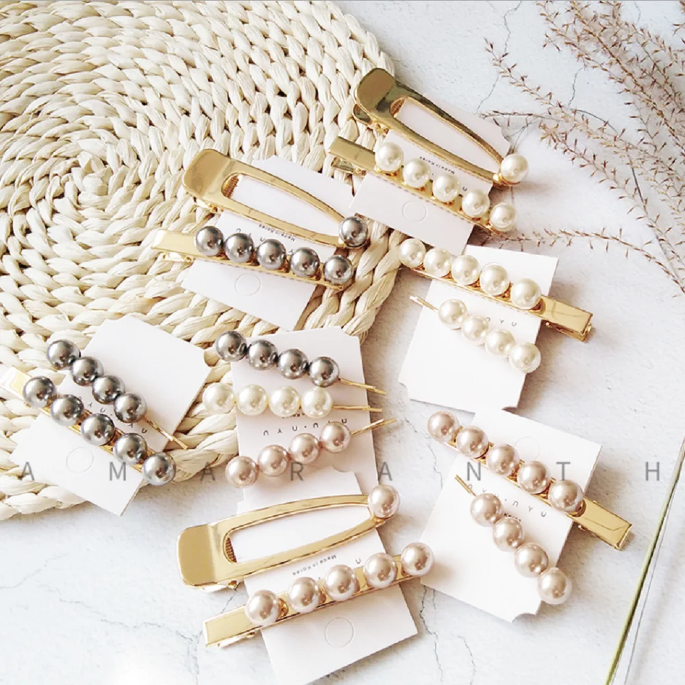 Металлические заколки для волос с жемчужинами женщин и девушек 2 шт./компл. |