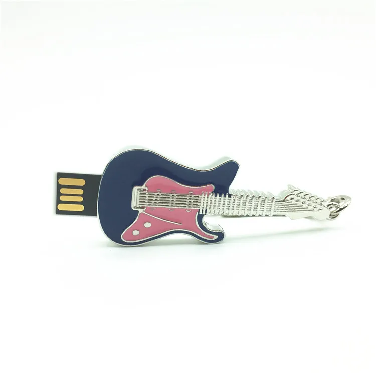 USB флеш накопитель в форме гитары 8 ГБ 16 32 диск симпатичный музыкальный с цепочкой