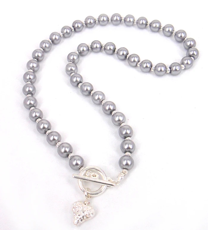Ожерелье и браслет с сердцем жемчугом|necklace kit|set diceset glass |