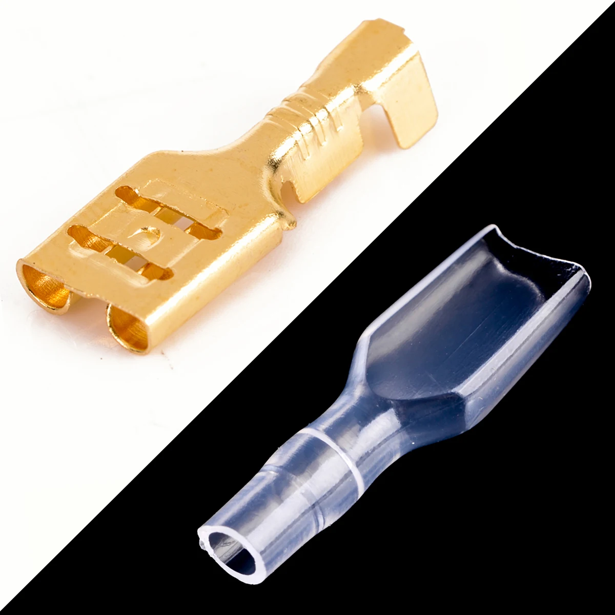 100 шт. практичные 6 3 мм латунные обжимные клеммы женские Лопата разъемы с