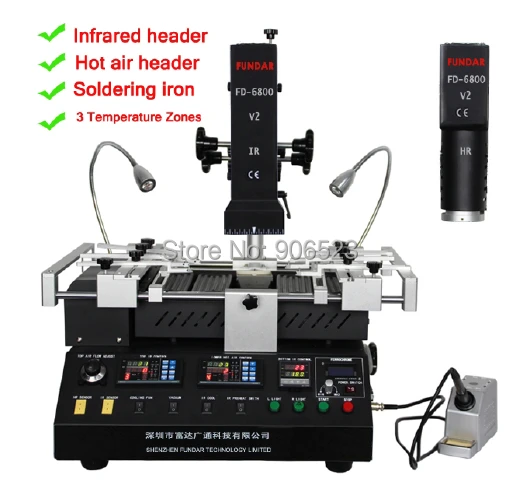 Новинка FUNDAR FD 6800V.2 2 в 1 верхний обогреватель IR и горячего воздуха BGA наладочная