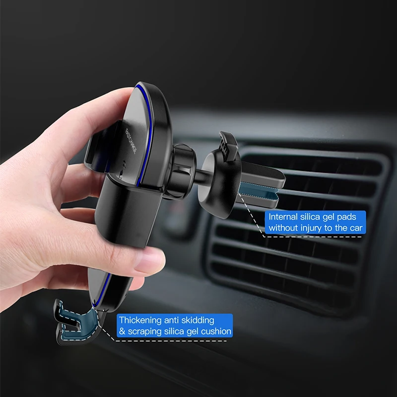 Car Mount Phone Holder Qi Wireless Fast Charger For Xiaomi Redmi Note 6 Pro 6A 5A 5 Plus Case Charging Chargeur Pad |