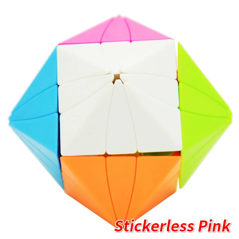 Pink Stickerless Lefun волшебный куб с глазами, магический куб странной формы, скоростной крученый пазл, развивающие игрушки, магические игрушки для детей - Цвет: Pink Stickerless