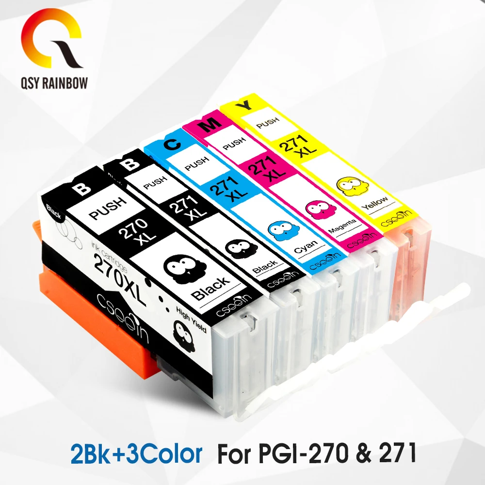 5PCS PGI270 CLI271 compatible ink cartridges for Canon MG7720 PIXMA TS9020/TS8020 with chip full ink PGI 270 CLI 271