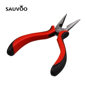 Sauvoo 1 шт. 13 см плоский нос вогнутый красный длинный нос плоскогубцы провода Кабельные резцы Pince пластина Pour Bijoux для изготовления ювелирных изделий ручные инструменты