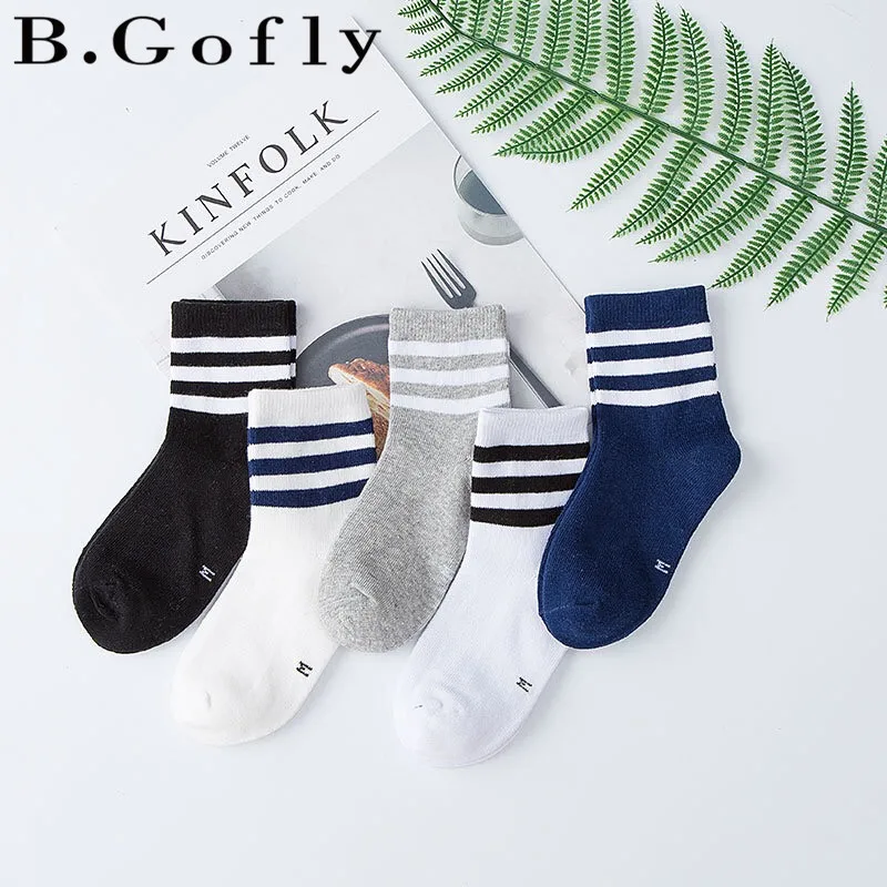 Белые теплые детские носки в полоску для мальчиков и девочек на осень зиму 5