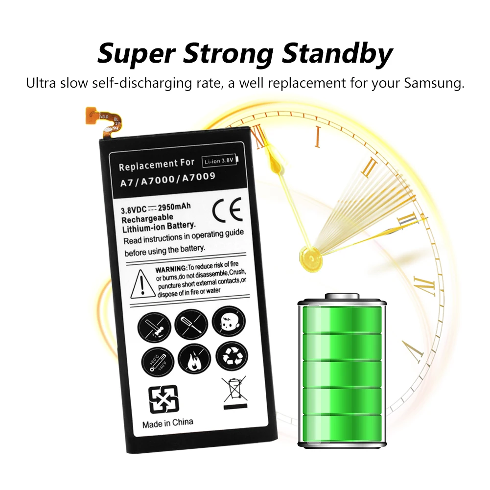 Запасная аккумуляторная батарея для телефона Samsung Galaxy A7 2015 A700F A700FD Φ 2950 мАч литий