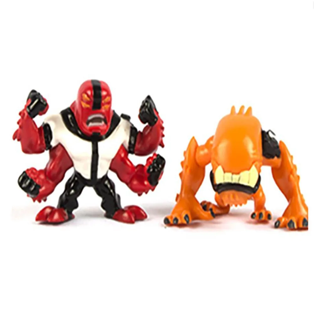1 шт. мультфильм Бен 10 Фигурки ПВХ Модель четыре руки Heatblast Wildmutt обновления BEN10 статуя ребенок подарок игрушка