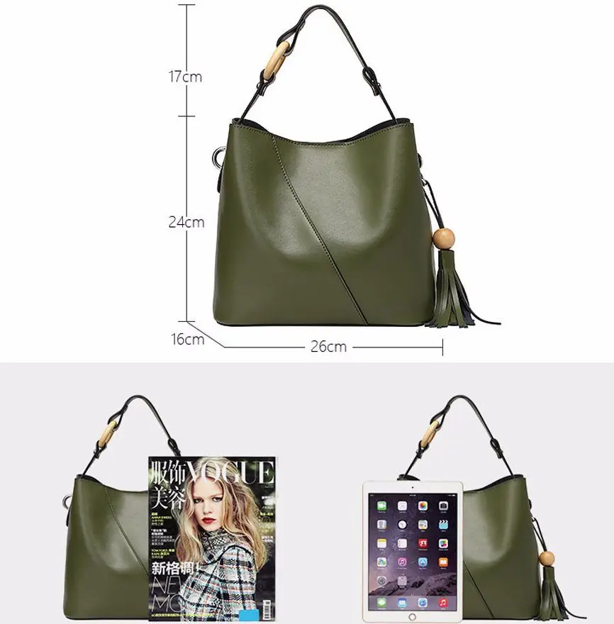 Женская сумка через плечо Wallike из натуральной кожи с кисточками|brand tote bag|designer bagtote