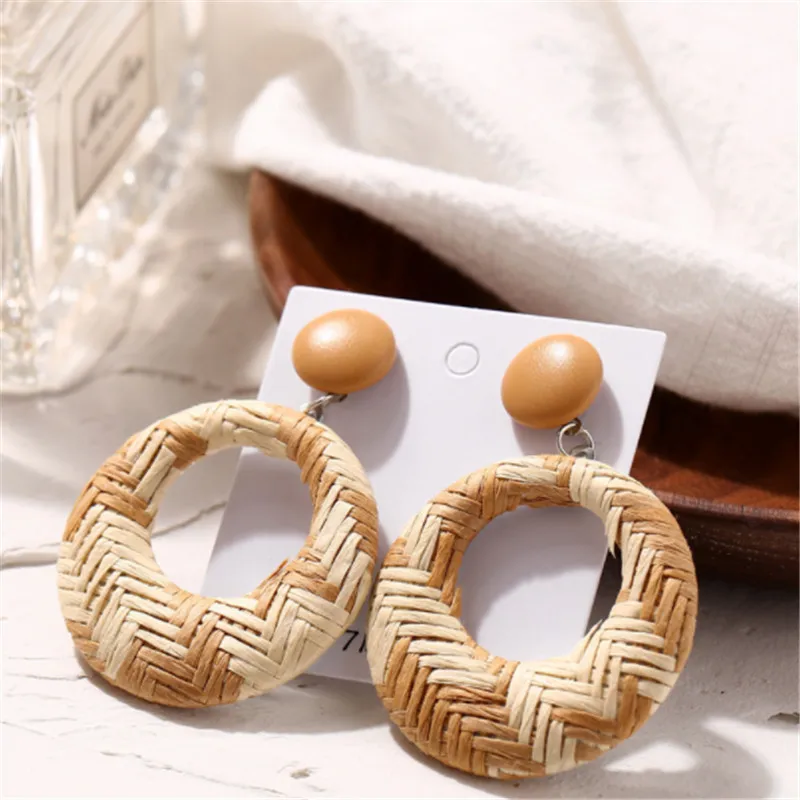 Женские серые серьги большие круглые в винтажном стиле полые металлические