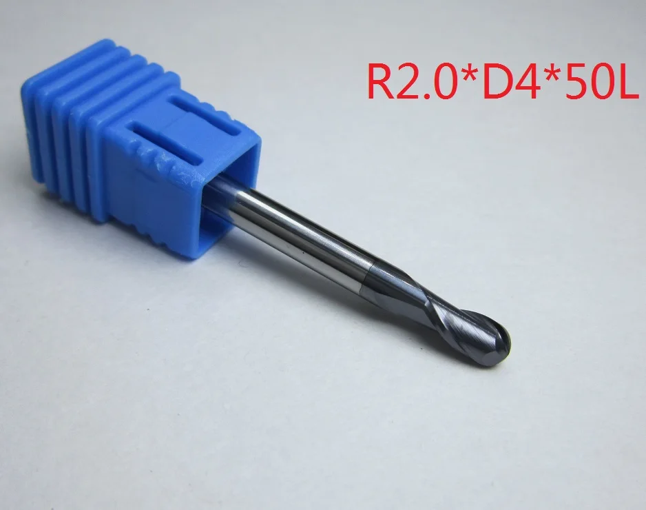1PC HRC45 Carbide Ball Nose End Mills CNC machine ballnose milling cutter Diameter 1mm 4mm 6mm 10mm 16mm 20mm 45HRC freeshipping