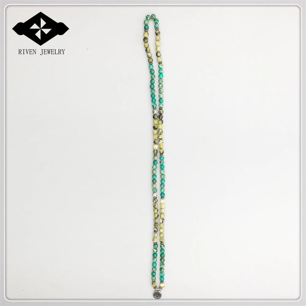 SN1170 Новое поступление женский браслет 108 Mala желтый Лотос Howlite Ожерелье для Ги йоги