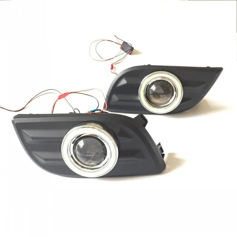 EEMRKE светодиодный DRL ангельские глазки для Suzuki Aerio Liana 2005 2006 2007 противотуманные фары Дневные ходовые огни H3 55 Вт галогенные светящиеся линзы