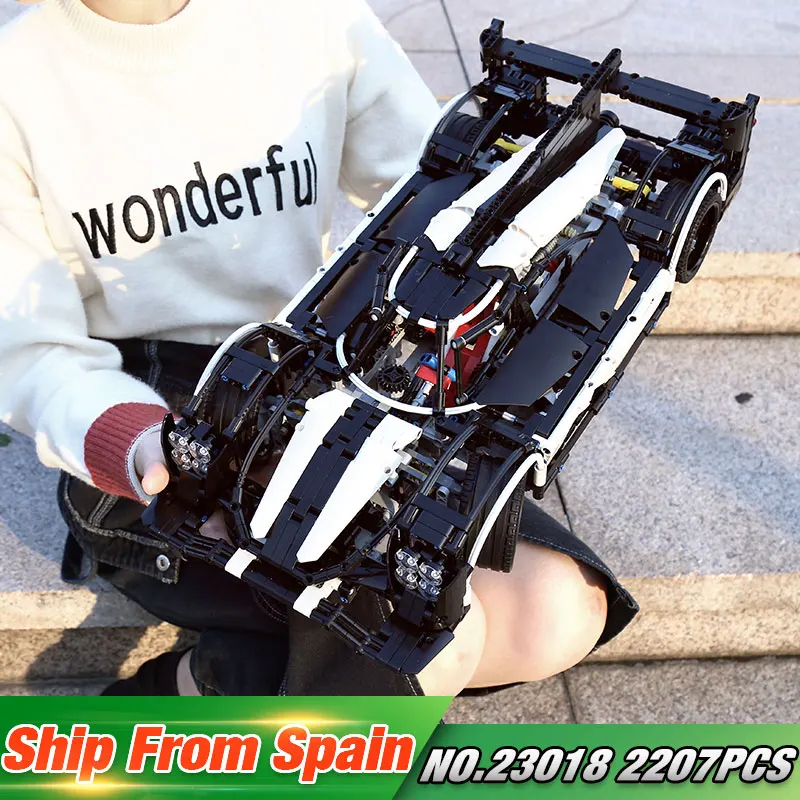 23018 техника автомобиль игрушки MOC-5530 Гибридный супер гоночный автомобиль набор строительных блоков Кирпичи наборы Модель автомобиля детские игрушки рождественские подарки