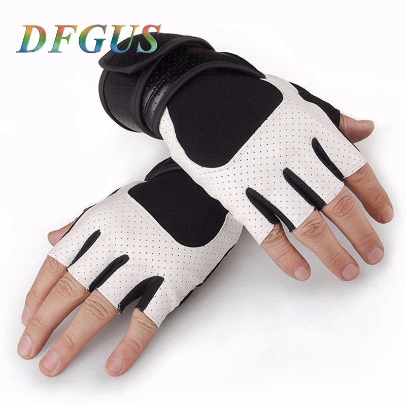 

Men's Gloves Fitness Exercise Training Gym Gloves Tactical Mittens Gloves Without Fingers Guantes Women Ridding Leather Gloves