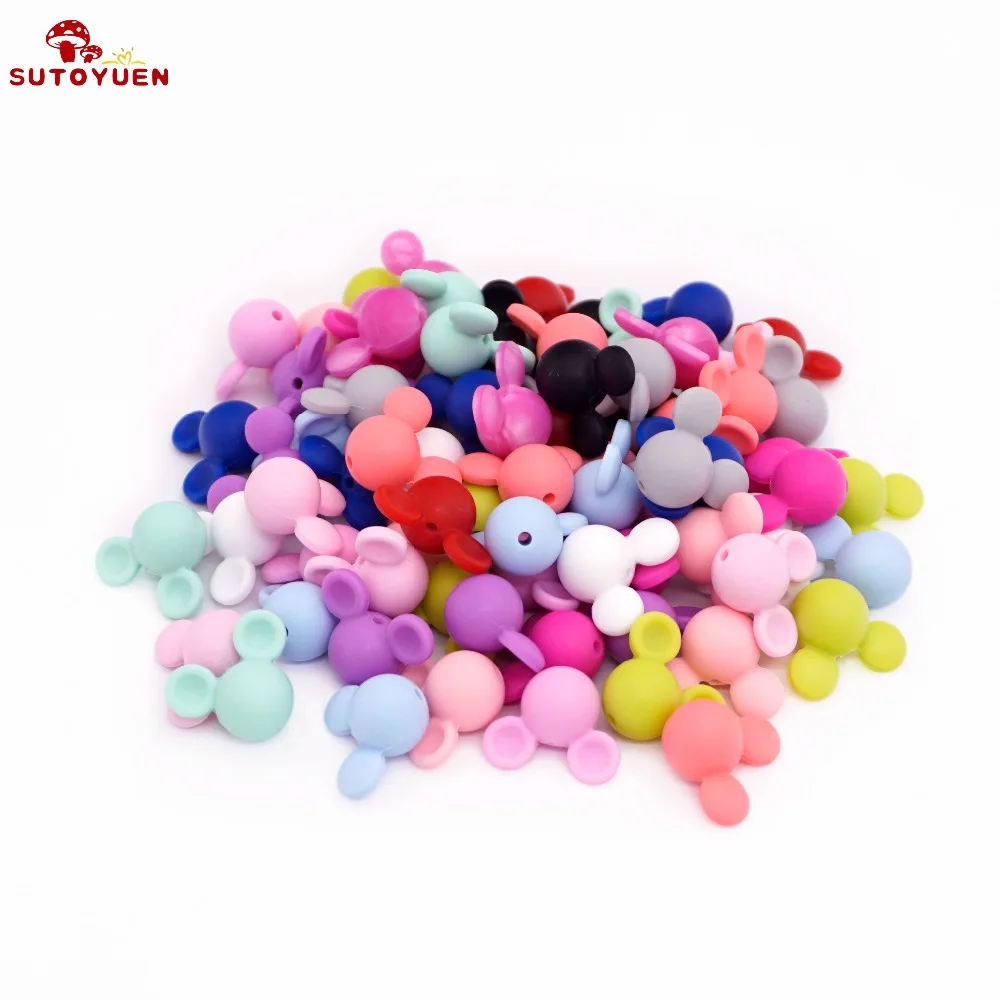 10 шт. силиконовые бусины Микки-Маус | Украшения и аксессуары