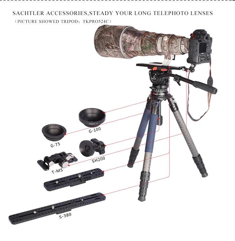 AOKA G-75 камера трипд аксессуар мяч адаптер для чаши для GITZO MANFROTTO SACHTLER