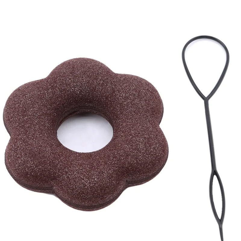 

1Set New Fashion Christmas Party Accessories Styling Tool Women Girls Magic Shaper Donut Hair Ring Bun Maker Hot Sale