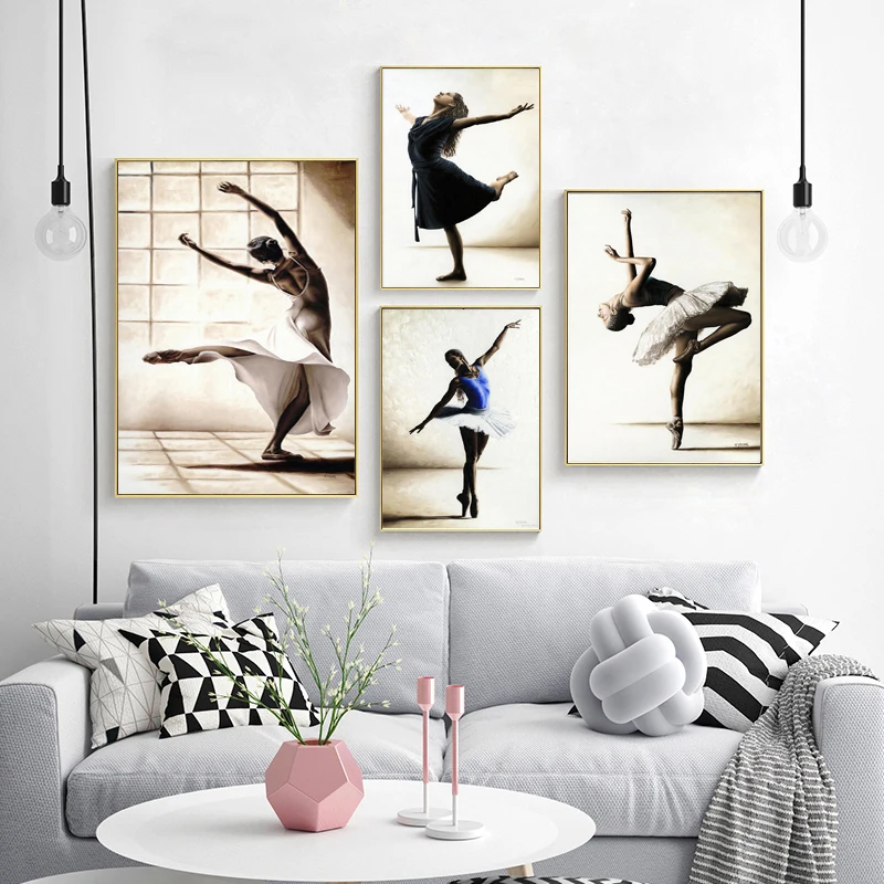 Современные Портретные художественные плакаты и принты настенная живопись на