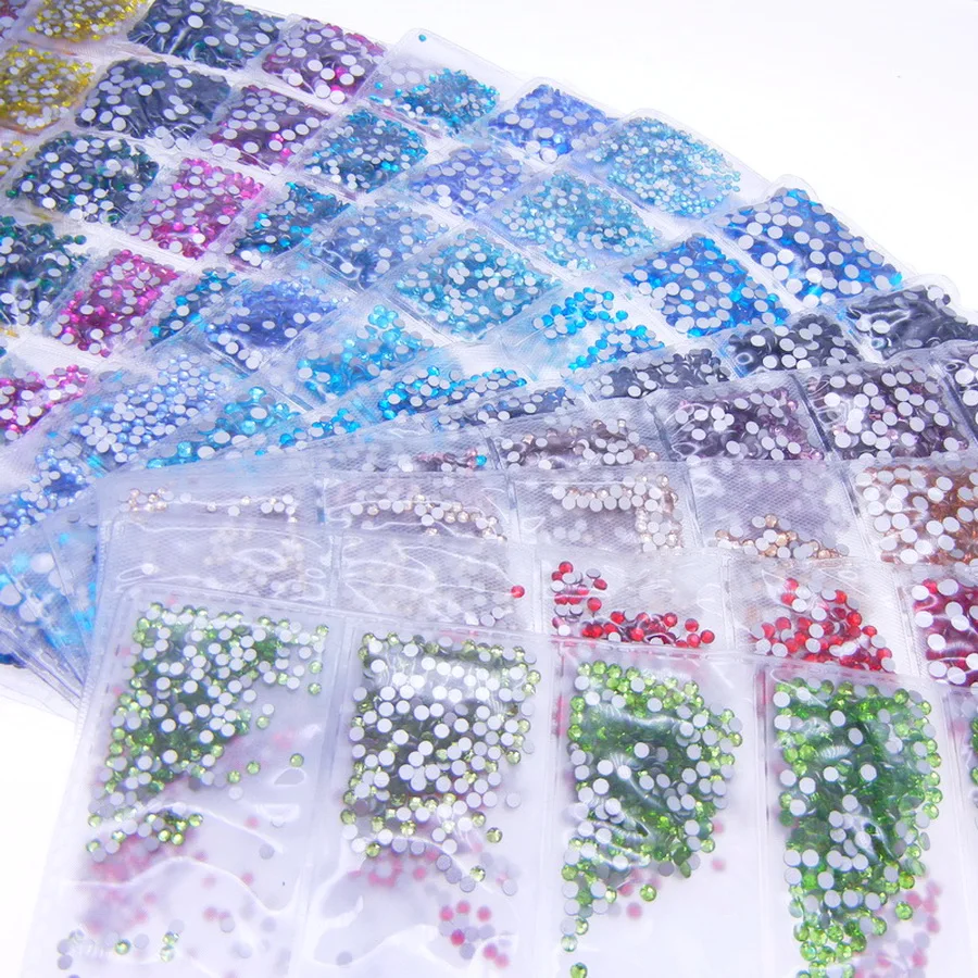 Блестящие стразы 34 цветов для дизайна ногтей | Дом и сад