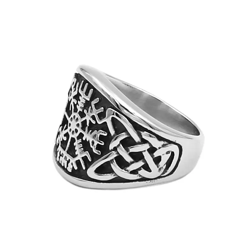 Скандинавский Викинг кольцо руны ювелирные изделия из нержавеющей стали