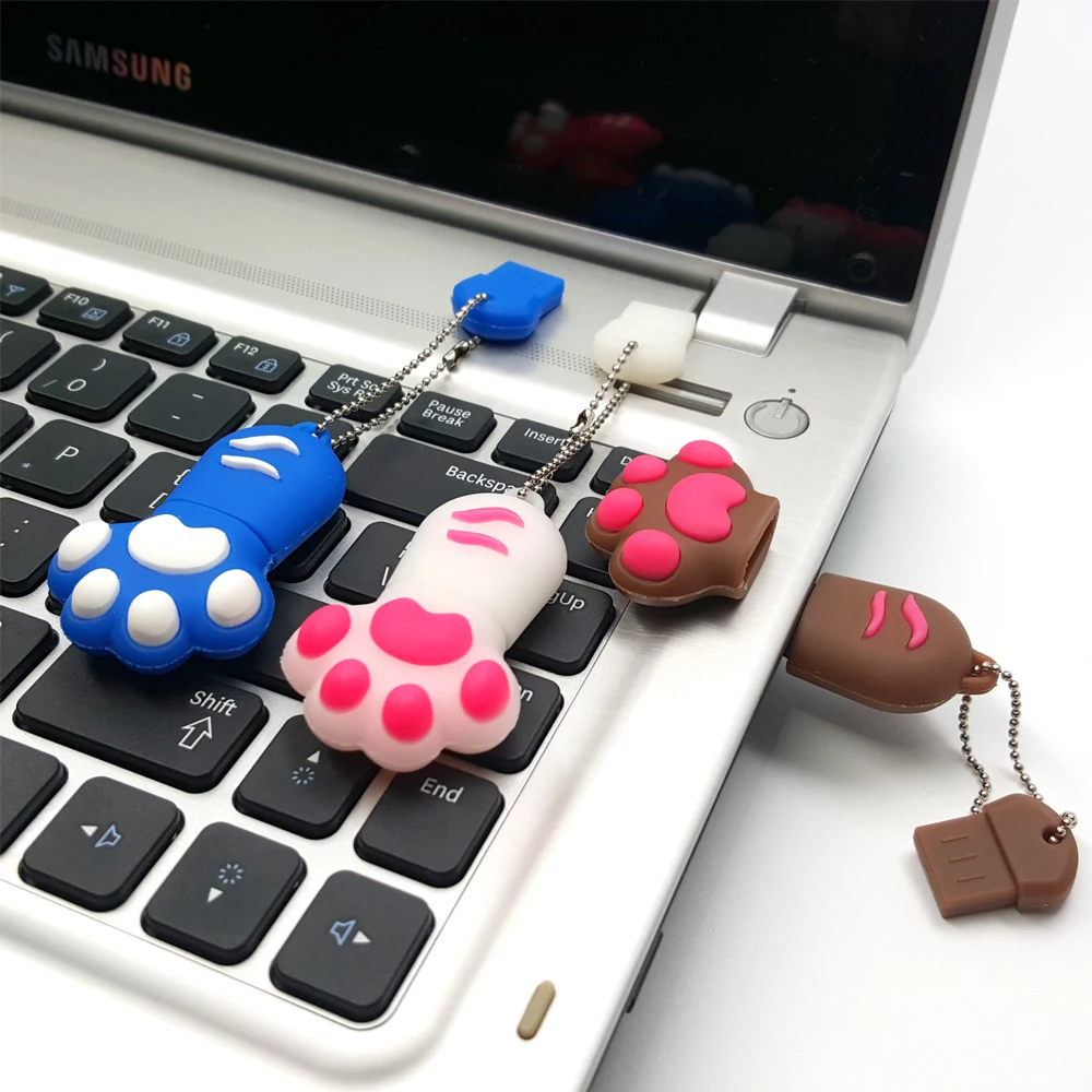 Простой обучающий usb-накопитель 2 0 красочные кошачьи лапы USB флеш-накопители 4 ГБ 8