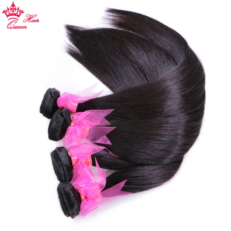 Straight Hair Bundles 100% Virgin Human Hair Extensions Weave 32 34 Inch Brazilian Hair Natural Color Queen Hair Official Store