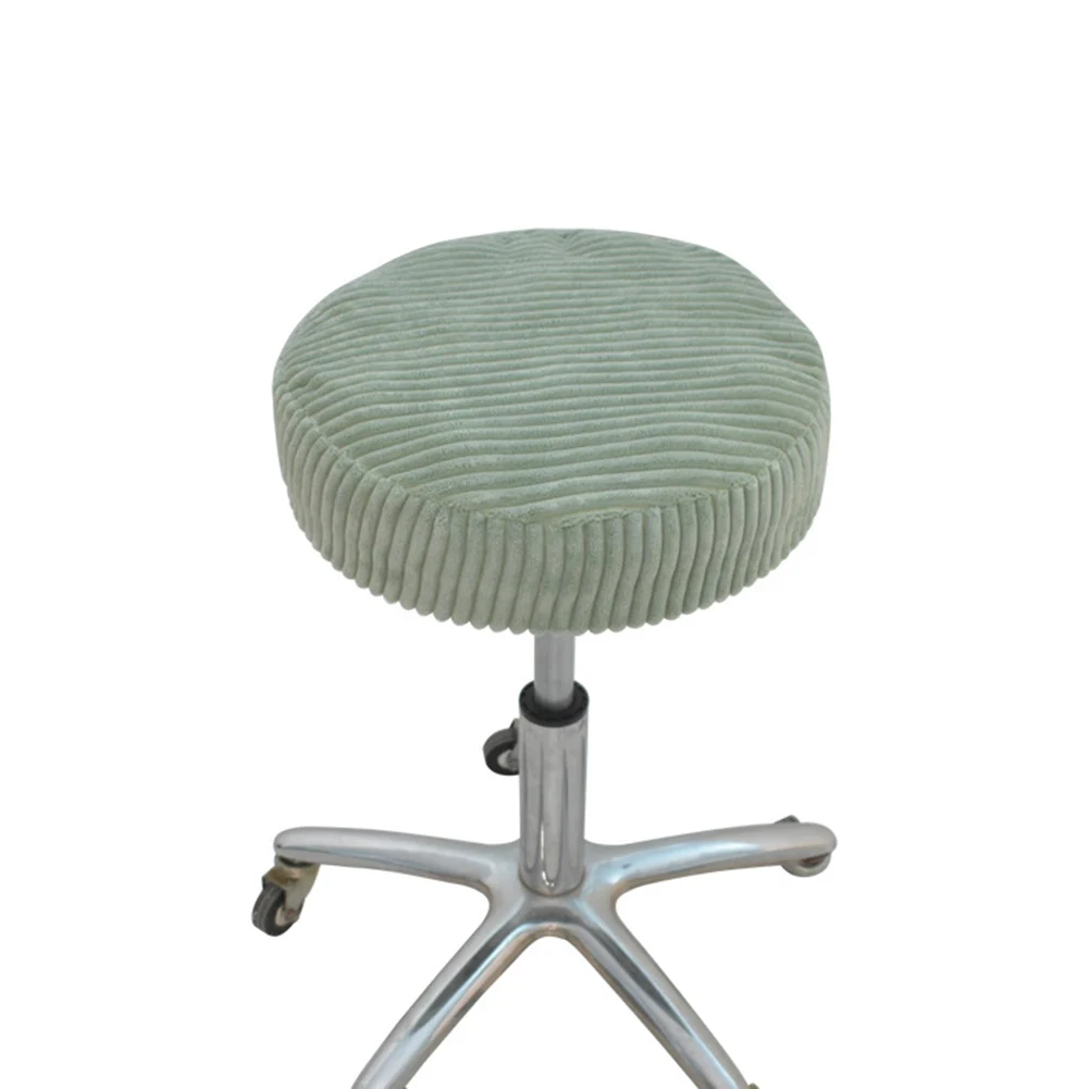 light green Meijuner Чехол для стула, плюшевый круглый чехол для стула, однотонный эластичный Чехол для стула, для дома, отеля Y352 - Цвет: light green