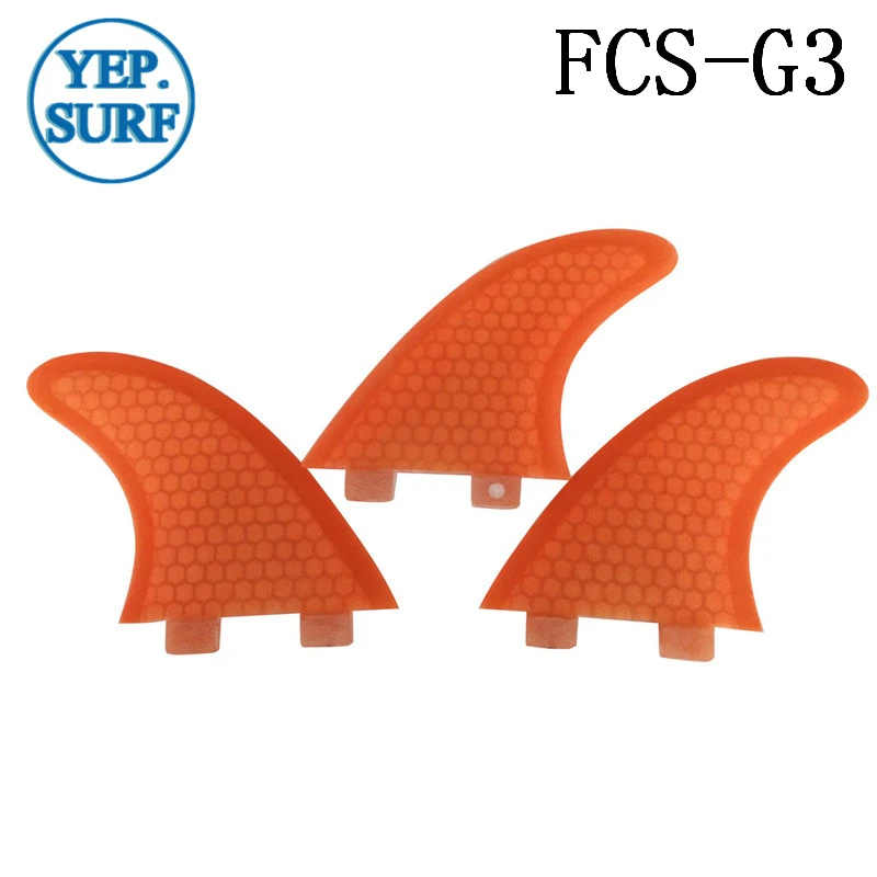 Плавники для серфинга FCS G3 Размер ячеистый Стекловолоконный плавник 4 цвета