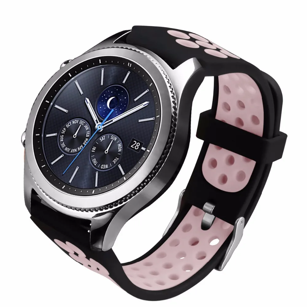 Для Samsung gear s3 Classic Frontier сменный ремешок R770 биколор силиконовый классический для