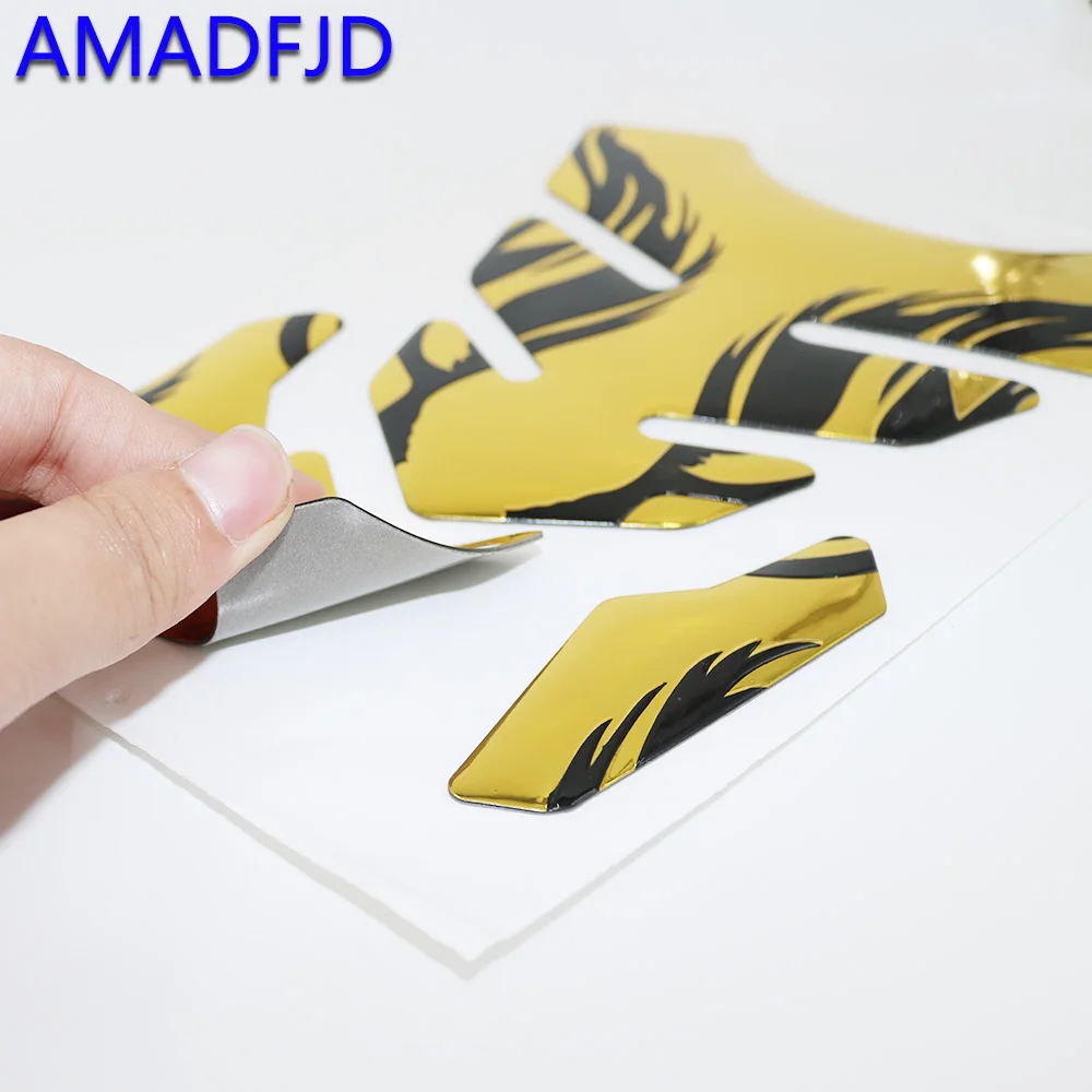 AMADFJD золото 3D мотоциклетные Топливный бак масла Pad наклейка защитная крышка