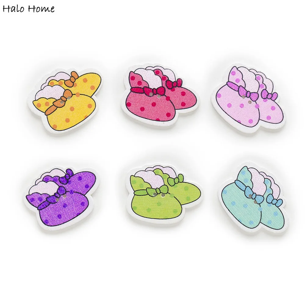 30 шт 2 джинсы с дырками для малышей обувь шитья деревянные пуговицы Скрапбукинг