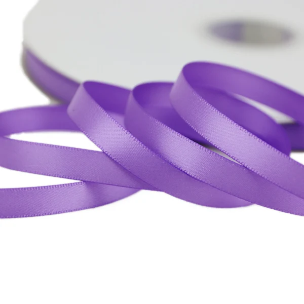 Lavender 5 м/лот) 6 мм Двусторонняя атласная лента полиэстер рождественские ленты - Цвет: Lavender