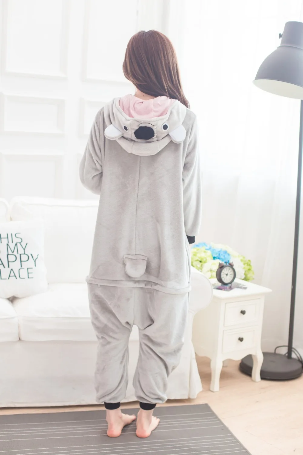 Animal Adult Unisex Gray Koala Onesies Sets Pyjama Sleepwear Cosplsy Costume | Cosplay Costumes